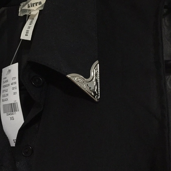 NWT Kira Black, Button Down Tank - Picture 2 of 3